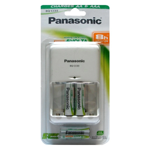 Зарядное устройство для аккумуляторов AA/AAA/9V Panasonic BK-KJ03E22E