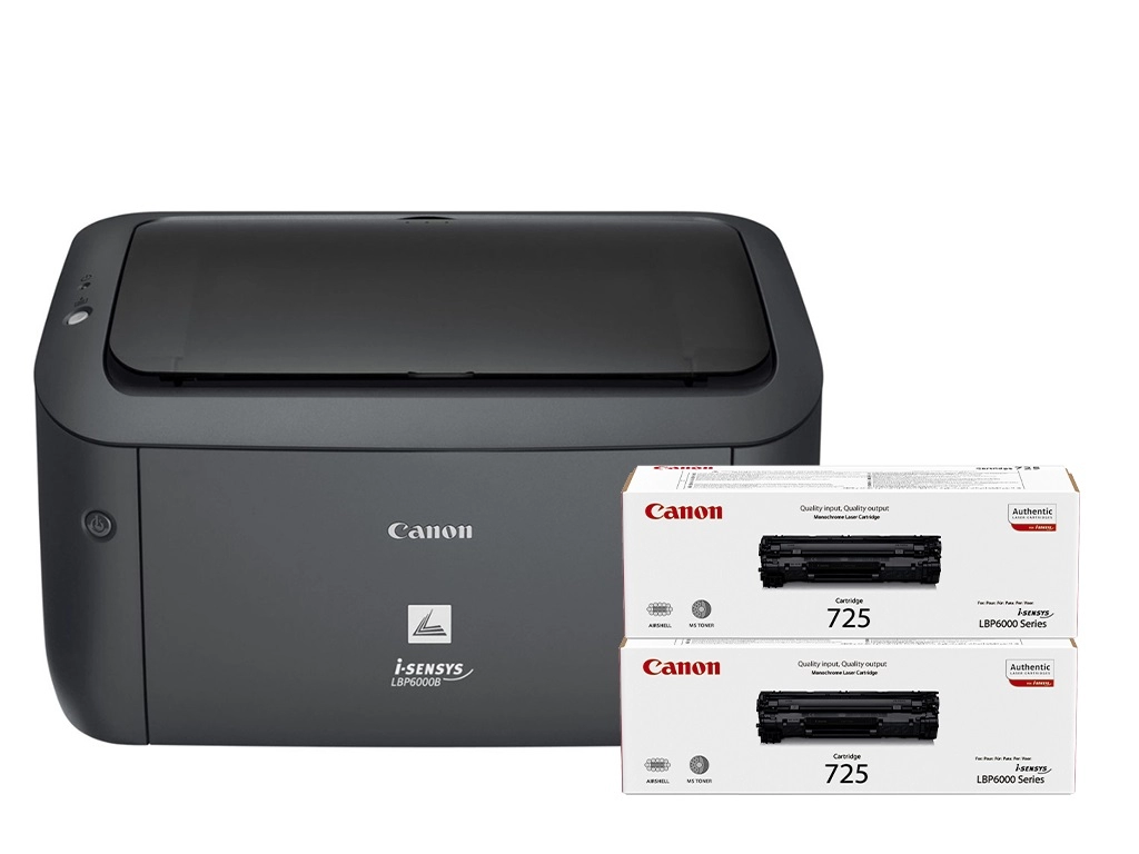 Imprimanta Monocrom Canon i-Sensys LBP6030B  Bundle (+2 x CRG725) / A4 / Black