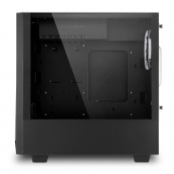 Carcasa Sharkoon REV 100 / w/oPSU / Side panel / 2x120mm A-RGB LED / ATX / Black