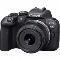Mirrorless Camera CANON EOS R10 + RF-S 18-45 f/4.5-6.3 IS STM + Mount Adapter EF-RF (5331C033)