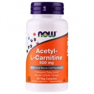 Ацетил-Л-Карнитин Now Sports ACETYL L-CARN 500mg 50 VCAPS