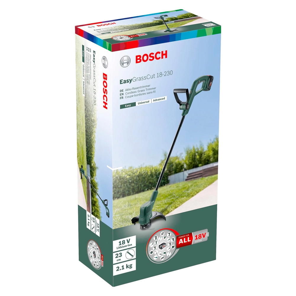 Триммер для газонов акумуляторный Bosch EasyGrassCut 18-230, 06008C1A00