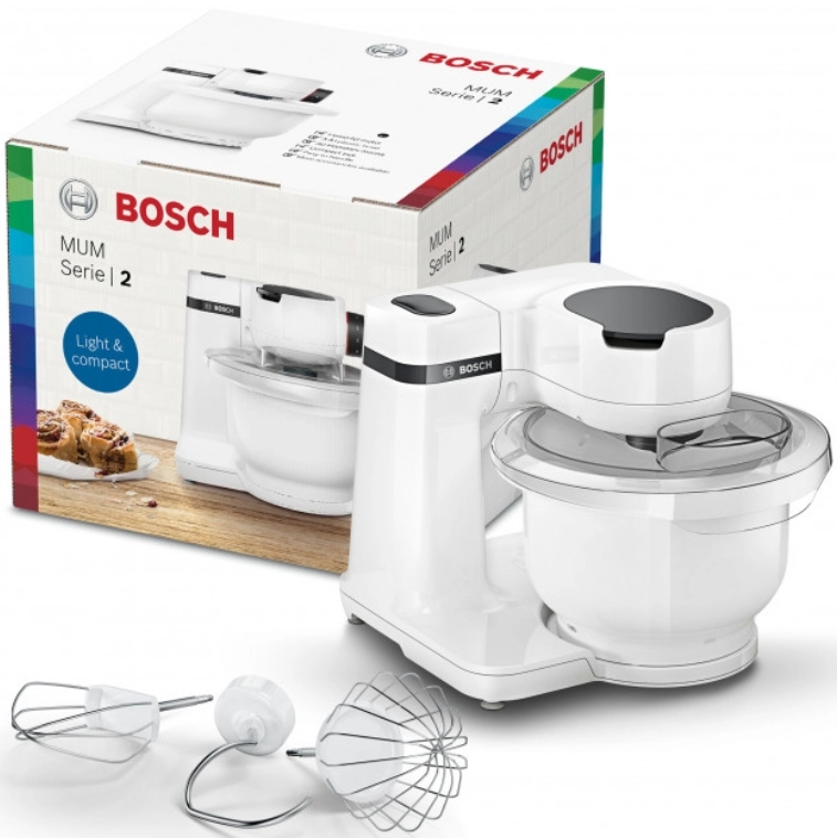 Кухонный комбайн Bosch MUMS2AW00, 3900 мл, 700 Вт, 4 скоростей, Белый