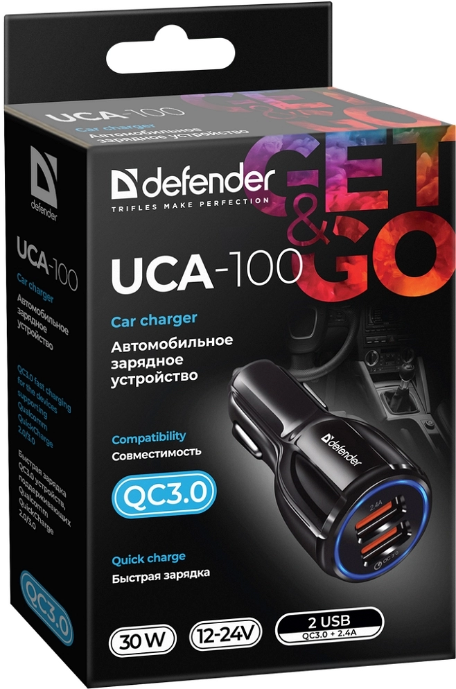 Зарядное устройство авто. для телефона Defender UCA100