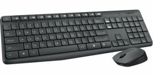 Tastatura cu mouse Wireless Logitech Combo MK235 / USB / Retail INTNL - US Intrernational layout