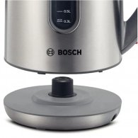 Fierbator de apa electric Bosch TWK7901, 1.7 l, 2200 W, Argintiu