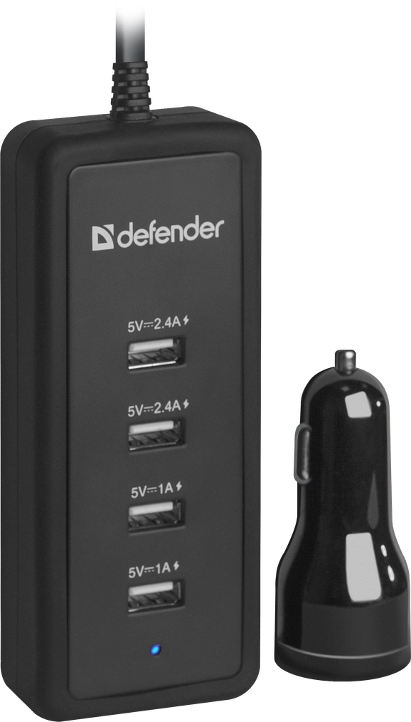 Incarcator auto p/u telefon mobil Defender ACA-02 5 porturi USB, 5V/9.2A