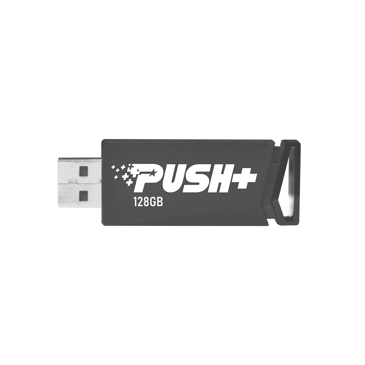 128GB USB3.2  Patriot PUSH+ Black, Capless design, Light weight of 10g (Read 45 MByte/s, Write 18 MByte/s)