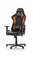 Gaming/Office Chair DXRacer Formula GC-F08-NO-H1, Black/Orange, Premium PU leather, max weight up to 150kg / height 145-180cm, Recline 90°-135°, 3D Armrests, Head and Lumber cushions, Aluminium wheelbase, 2