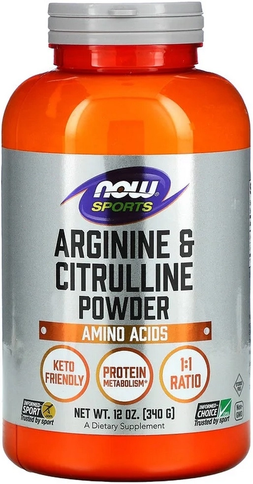 Arginina si citrulina Now Sports ARGININE AND CITRULLINE POWDER  12 OZ