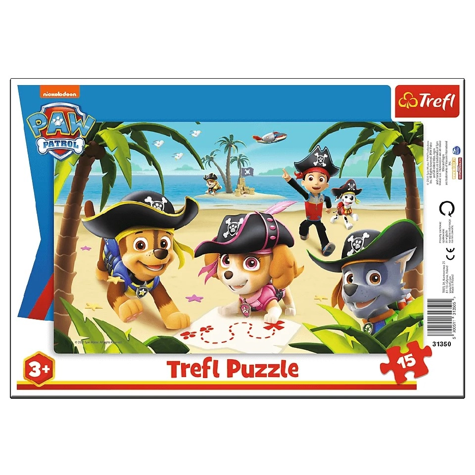 Trefl 31350 Puzzle 15 Frame Friends From Paw Patrol