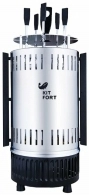 Электрошашлычница Kitfort KT-1405, 900 Вт, Серебристый
