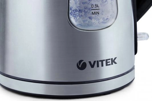 Fierbator de apa electric Vitek VT-7007 ST, 1.7 l, 2200 W, Argintiu