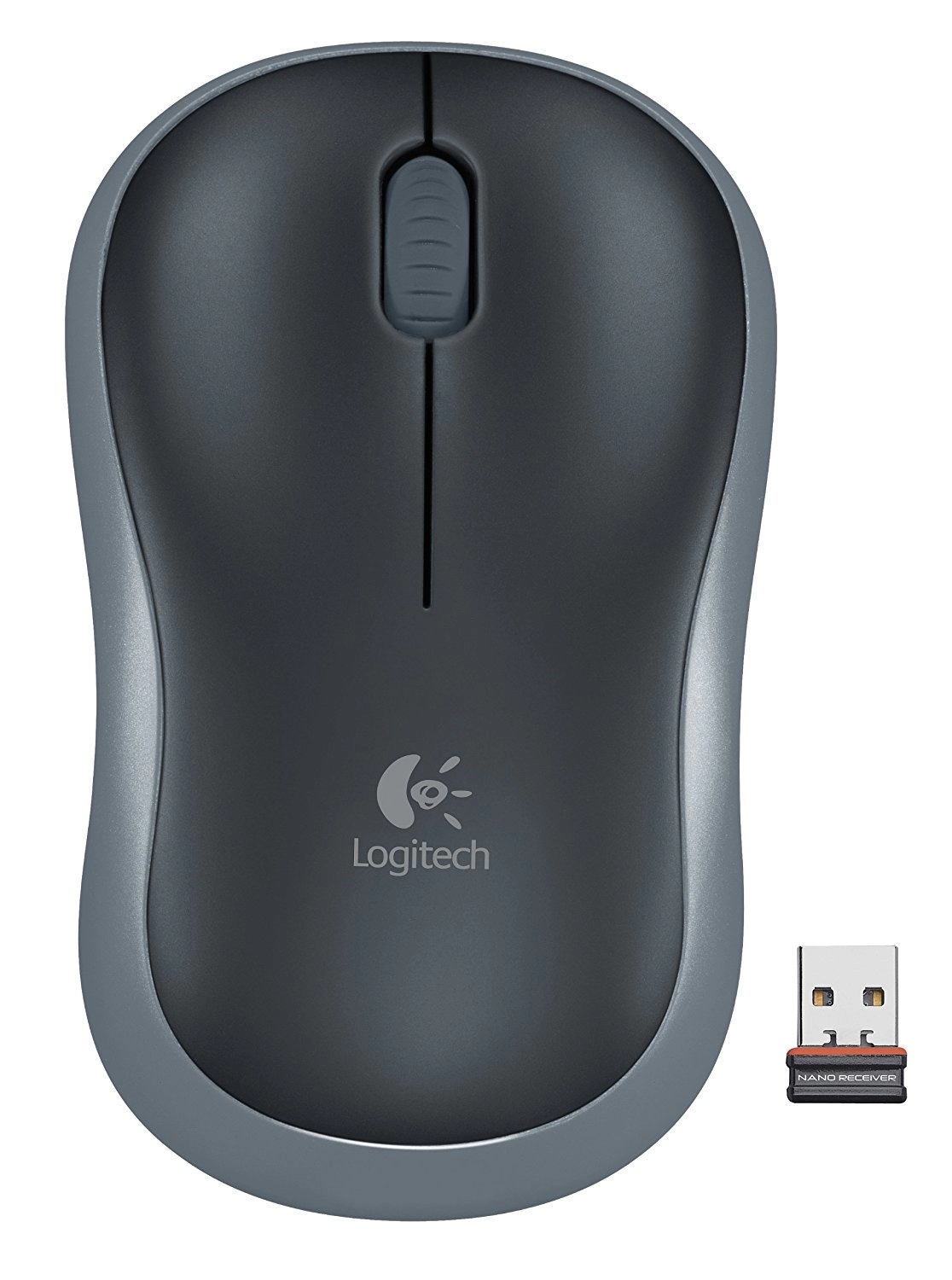 Logitech Wireless Mouse M185 Swift Grey, Optical Mouse for Notebooks, Nano receiver,  Grey/Black, Retail