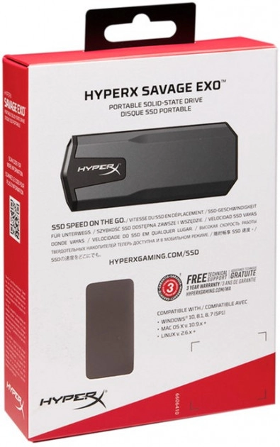 Внешний SSD диск Kingston HyperX Savage EXO 960GB(SHSX100/960G)
