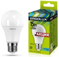Светодиодная лампа Ergolux LED-A60-15W-E27-4K