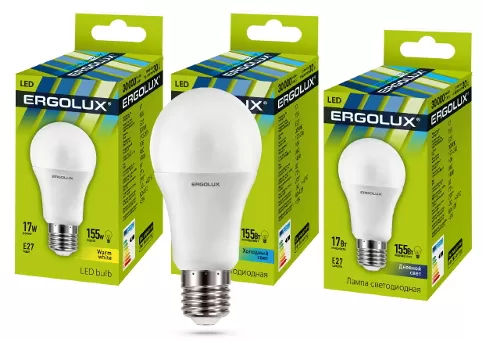 Bec LED Ergolux LED-A60-17W-E27-6K