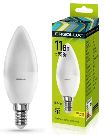 Bec LED Ergolux LED-C35-11W-E14-3K