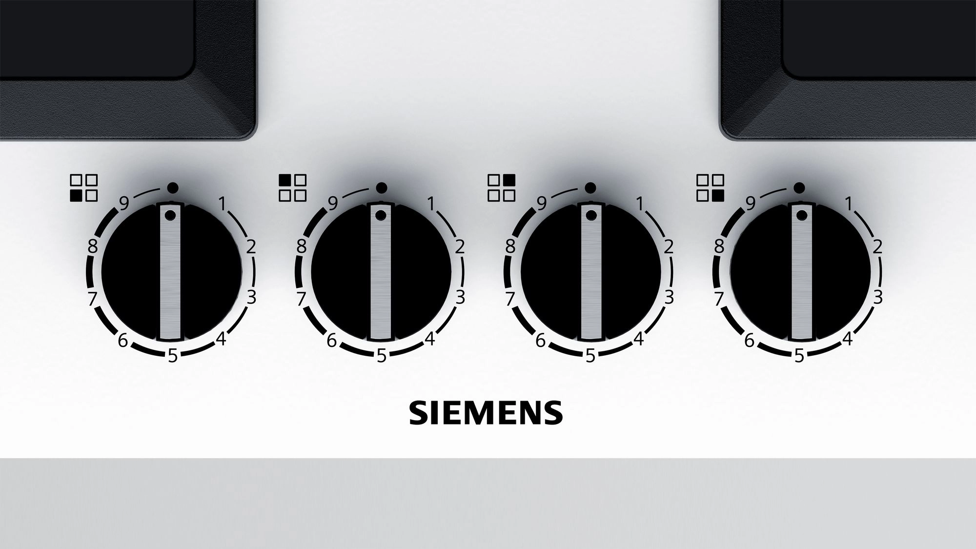 Plita cu gaz incorporabila Siemens EP6A2PB20R, 4 arzatoare, Alb