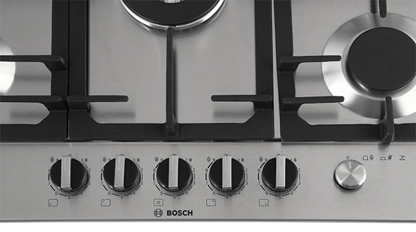 Plita cu gaz incorporabila Bosch PCQ7A5M90R, 5 arzatoare, Inox