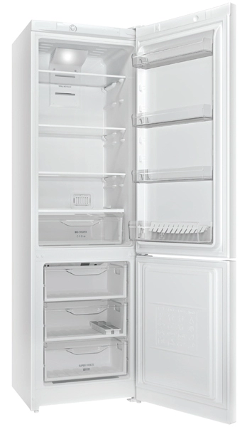 Холодильник с нижней морозильной камерой Indesit DFE 4200 W, 328 л, 200 см, A, Белый