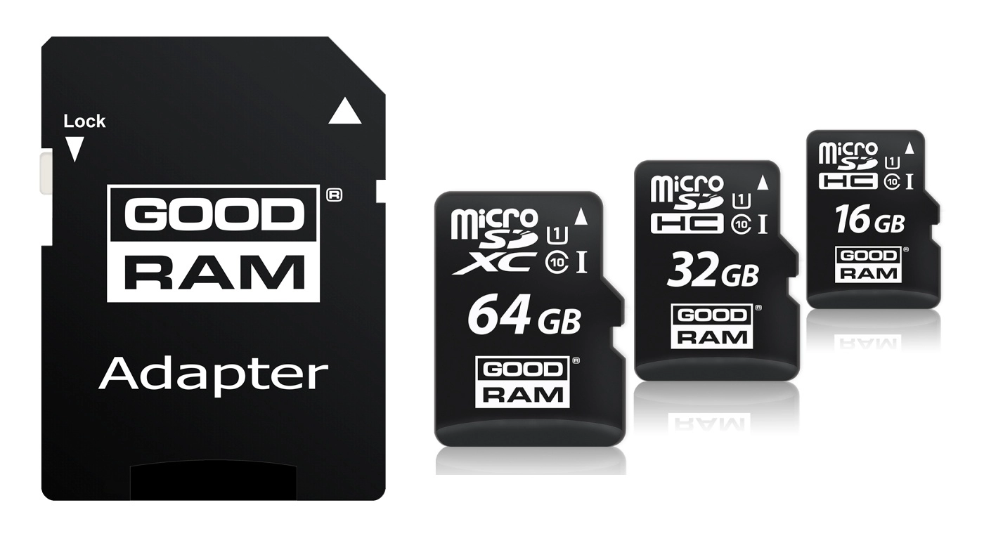Карта памяти MicroSD+ SD adapter GoodRam 16Gb class 10 UHS I (M1AA-0160R11)