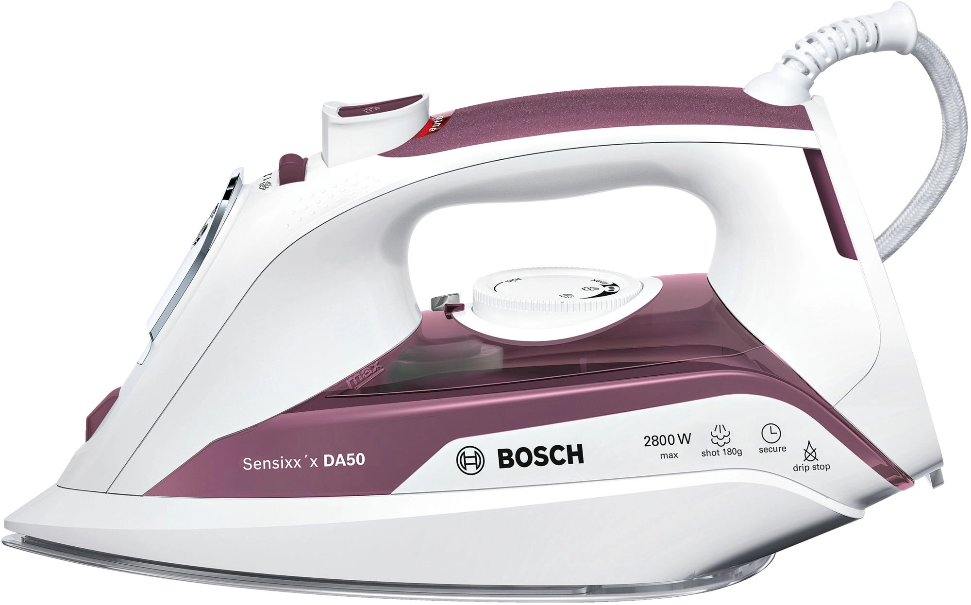 Fier de calcat Bosch TDA5028110, 180 g/min si mai mult g/min, 300 ml, Alb