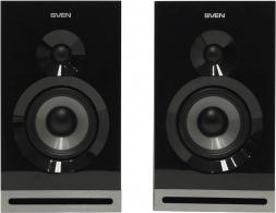 SVEN SPS-705 Black,  2.0 / 2x20W RMS, Bluetooth, Control panel on the active speaker side panel,  headphone jack, wooden, (4
