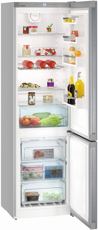 Холодильник с нижней морозильной камерой Liebherr CNPel4813, 338 л, 201.1 см, A++, Серебристый