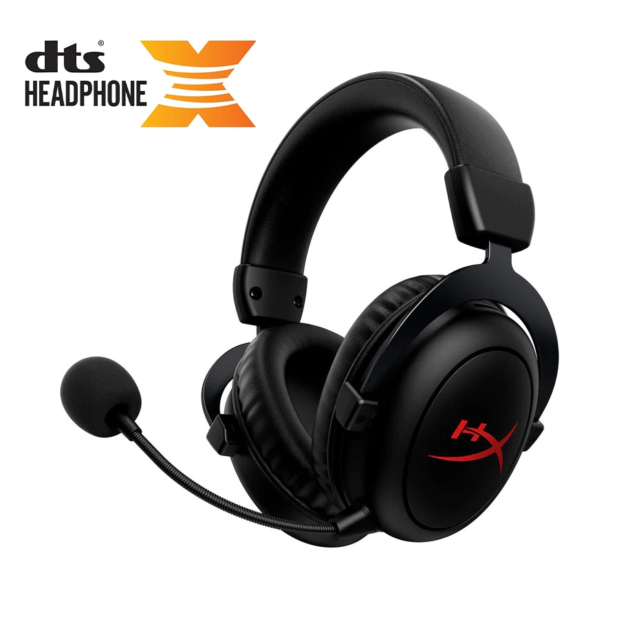 Wireless headset  HyperX Cloud Core Wireless, Black/Red, Frequency response: 10Hz–21,000 Hz, Battery life up to 20h, USB 2.4GHz Wireless Connection, Up to 20 meters, DTS® Headphone:X® Spatial Audio, Onboard audio controls
