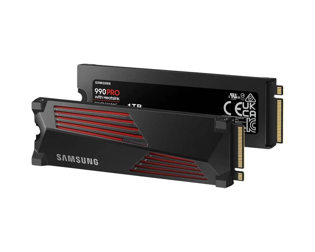 M.2 NVMe SSD Samsung SSD 990 PRO w/Heatsink RGB Lights / 1.0TB  / PCIe4.0 x4 / NVMe2.0