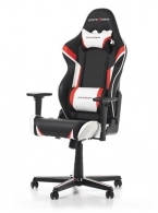 Gaming/Office Chair DXRacer Racing GC-R288-NRW-Z1, Black/Red/White, Premium PU leather + perforated PVC, max weight up to 150kg / height 165-195cm, Recline 90°-135°, 3D Armrests, Head and Lumber cushions, Aluminium wheelbase, 2