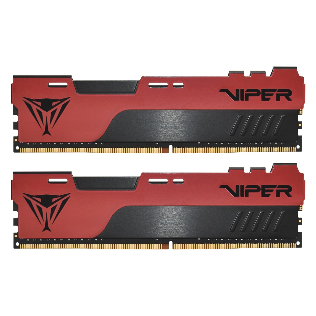 64GB (Kit of 2x32GB) DDR4-3600 VIPER (by Patriot) ELITE II, Dual-Channel Kit, PC28800, CL20, 1.35V, Red Aluminum HeatShiled with Black Viper Logo, Intel XMP 2.0 Support, Black/Red