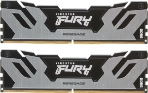 32GB (Kit of 2*16GB) DDR5-6000  Kingston FURY® Renegade Silver DDR5, PC48800, CL32, 1.35V, 1Rx8, Auto-overclocking, Symmetric SILVER Large heat spreader, Intel XMP 3.0 Ready  (Extreme Memory Profiles)