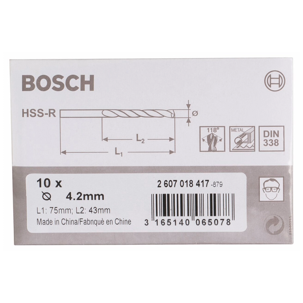 Burghiu Bosch HSS 4,2x43x75, 2607018417