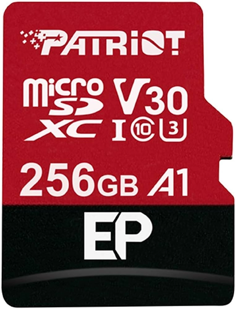 Карта памяти microSD Patriot EP Series V30/ 90Mbps/ 256GB + SD adapter