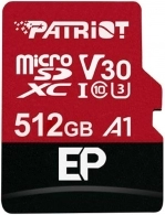 Карта памяти microSD Patriot EP Series V30/ 90Mbps/ 512GB + SD adapter