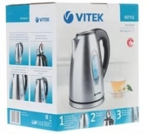 Fierbator de apa electric Vitek VT-7019 ST, 1.7 l, 2200 W, Argintiu