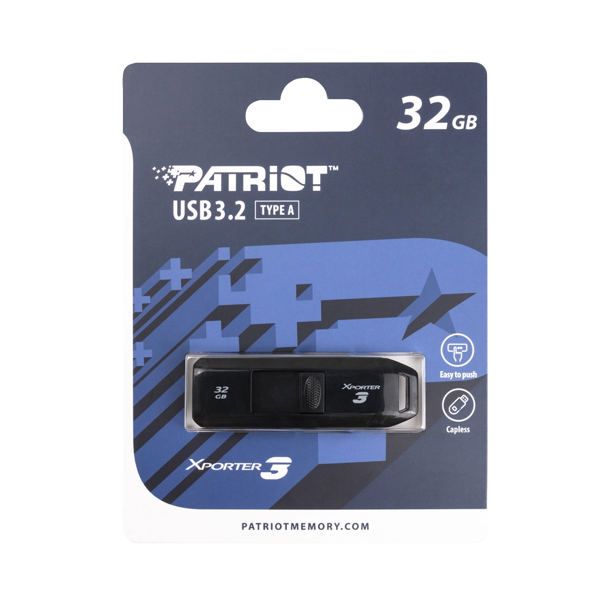 USB Flash Drive Patriot Xporter 3, Black / USB3.2 / 32GB