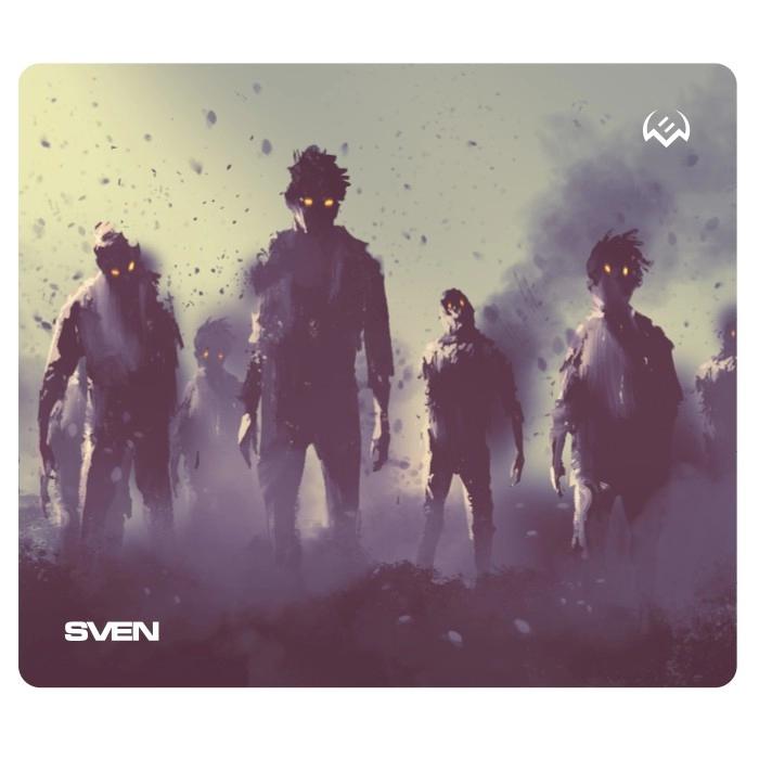 SVEN MP-G02S Zombie, Gaming Mouse Pad, Dimensions: 230 x 200 х 2 mm,  Non-slip rubber base