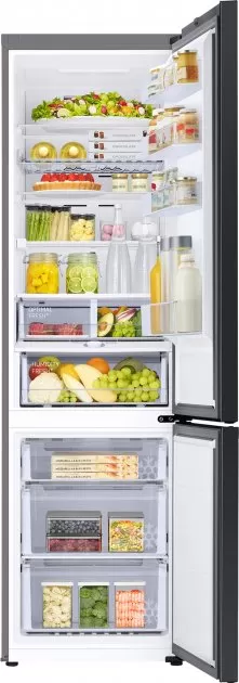 Холодильник с нижней морозильной камерой Samsung RB38A6B6222, 385 л, 203 см, A++, Черный