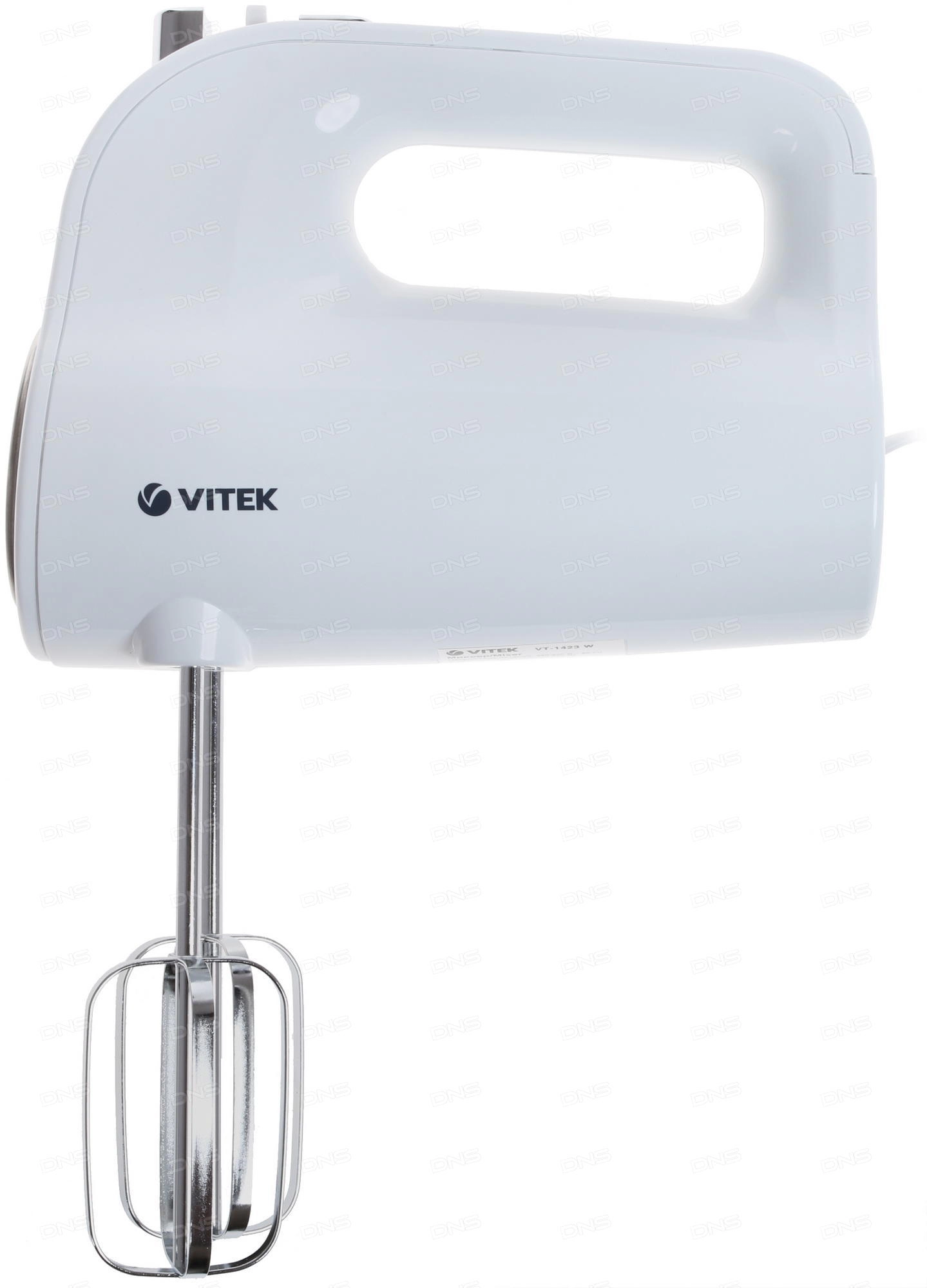 Миксер Vitek VT-1423, 600 Вт, 5 скоростей, Белый