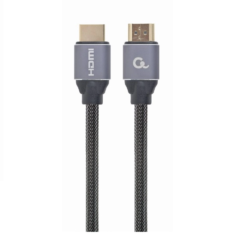Cable HDMI 2.0 CCBP-HDMI-2M, Premium series 2 m, High speed  with Ethernet, Supports 4K UHD resolution at 60Hz, Nylon, Gold plated connectors, Copper AWG30