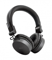 Trust Tones Bluetooth Wireless Headphones, 40mm drivers, 25 hours playtime on a single charge, included 3.5mm cable, Black