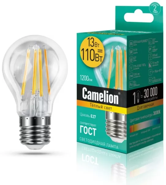 Светодиодная лампа Camelion LED13-A60-FL/830/E27