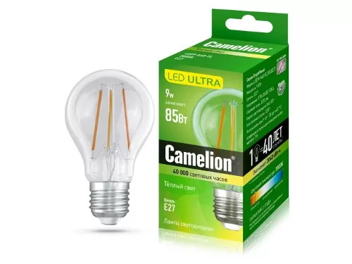 Светодиодная лампа Camelion LED9-A60-FL/830/E27