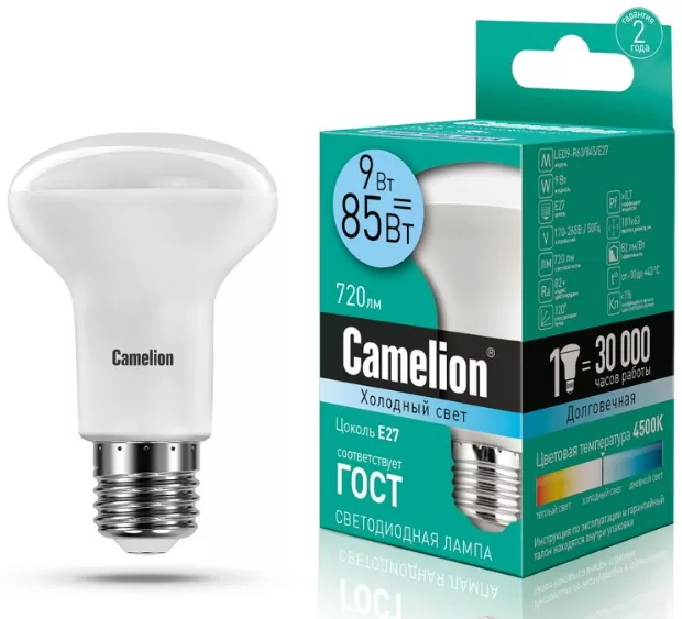 Bec LED Camelion LED9-R63/845/E27
