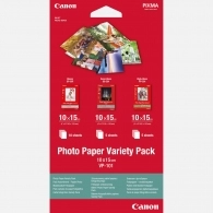 Paper Canon Variety Pack VP101S - Photo Paper Variety Pack 10x15cm VP-101 (20 sheets) (Glossy Photo paper 10x15 (10 sheets) + Semi-Gloss 10x15 (5 sheets) + Glossy II Photo paper 10x15 (5 sheets))