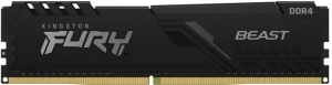 4GB DDR4-2666 Kingston FURY® Beast DDR4, PC21300, CL16, 1.2V, 1Gx8, Auto-overclocking, Asymmetric BLACK low-profile heat spreader, Intel XMP Ready (Extreme Memory Profiles)