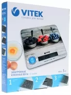 Кухонные весы Vitek VT-2429, 5 кг, C рисунками